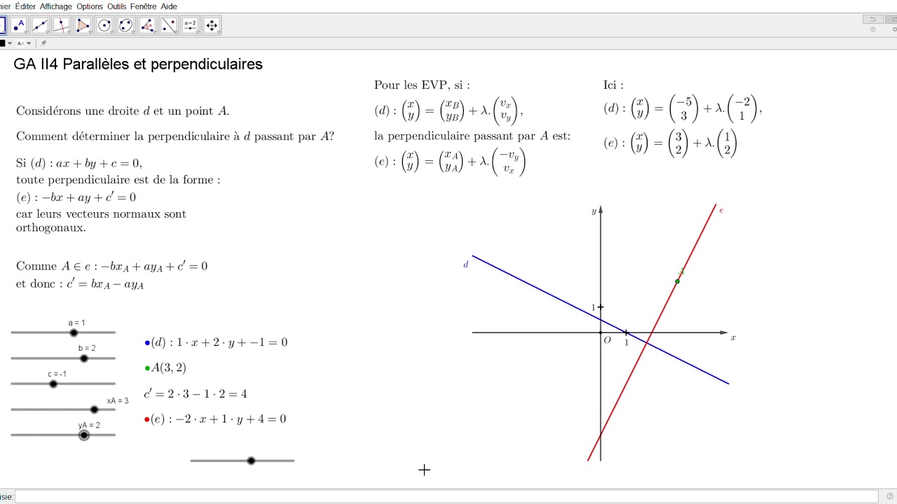 GA II4 Parallèles et perpendiculaires
