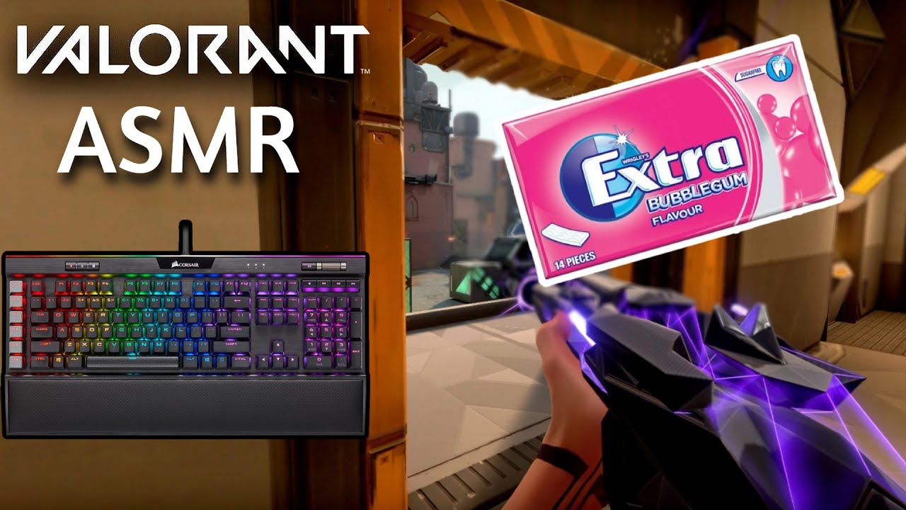 ASMR Gaming | VALORANT CHEWING GUM | No Talking + Keyboard Sounds 💤