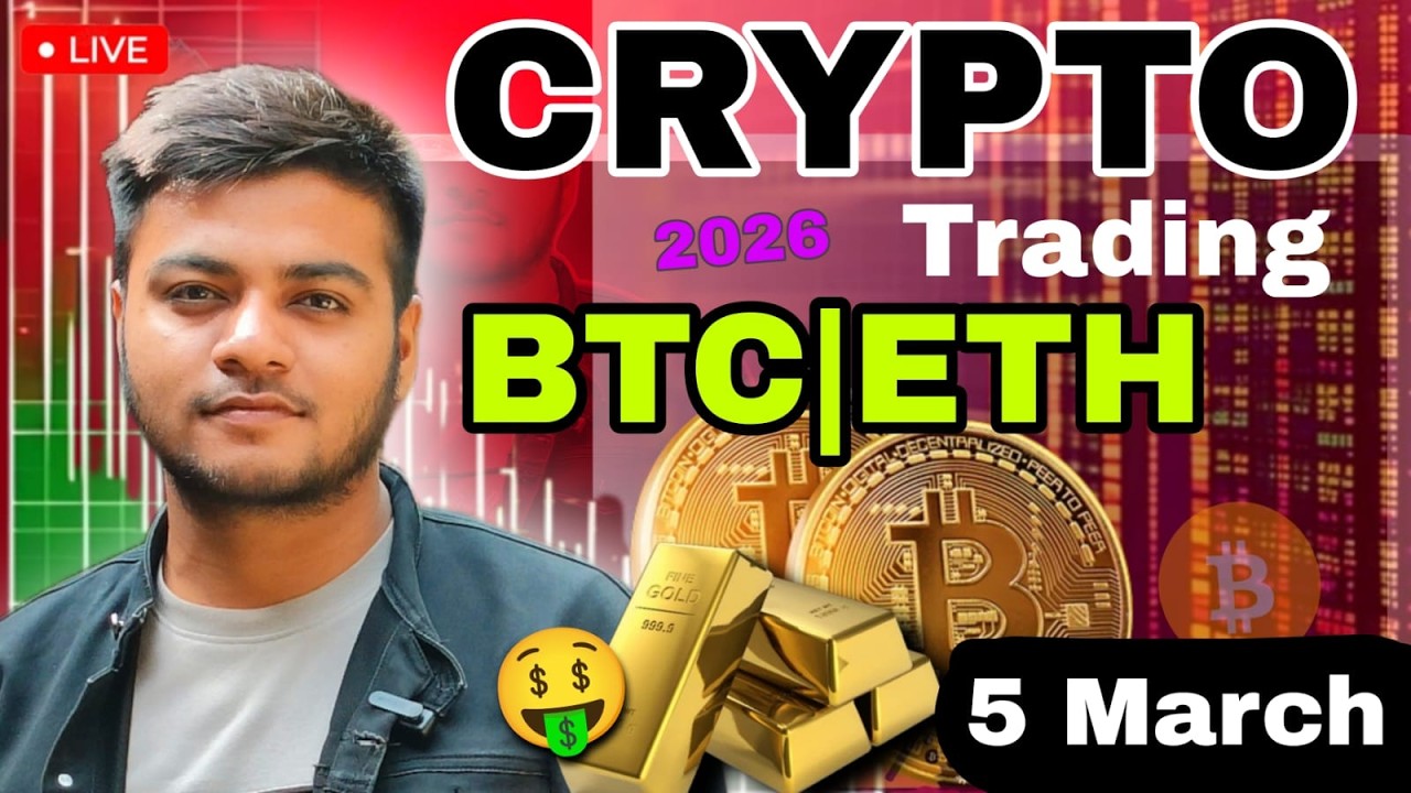 Live Bitcoin & ETH Scalping Trading  || 5 March || #goldtrading #bitcoin #cryptotrading #ethereum