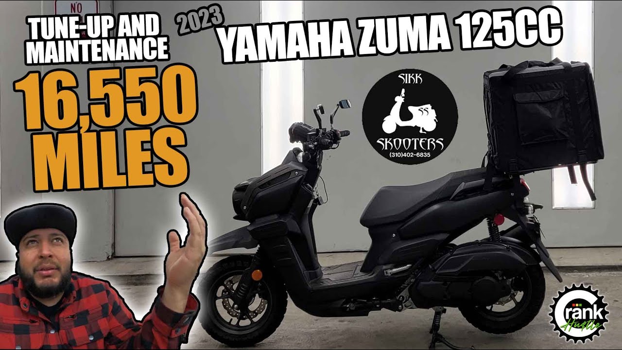Full Tune-Up, Maintenance & New Tires On 2023 Yamaha Zuma 125cc - Food Delivery - Sikk Skooters