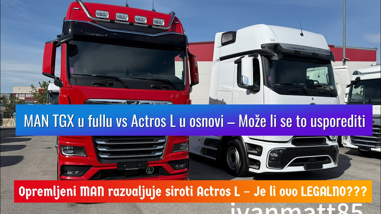 Usporedba stoljeća: MAN TGX 18.520 u Versace odjelu protiv Actrosa L 1951 u pidžami!!! Jel ovo OK?