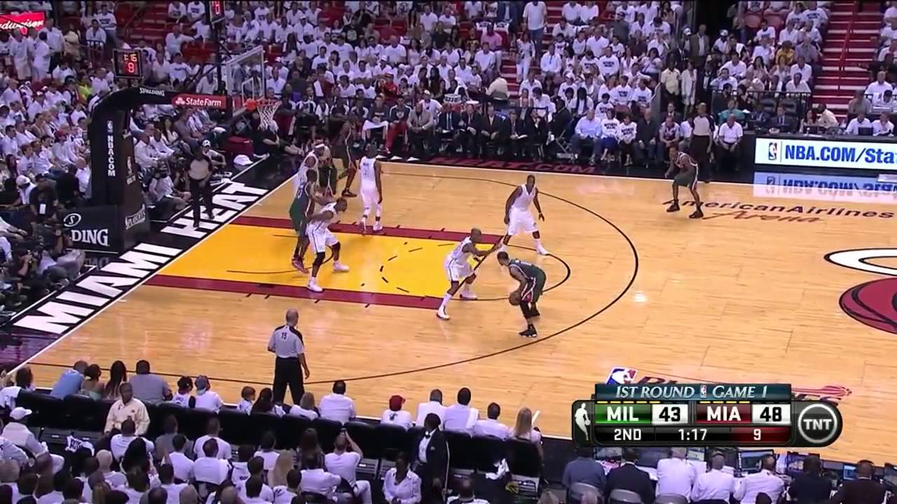 Monta Ellis, Brandon Jennings score 48 points vs Heat full highlights (NBA Playoffs GM1) 04/21/13 HD