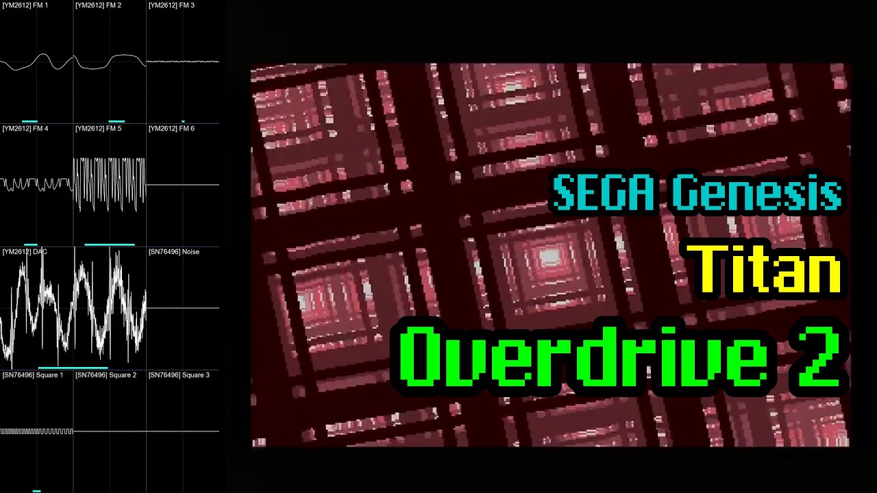 Titan - "Overdrive 2" (Sega Genesis, 2017) [Oscilloscope Visualization]
