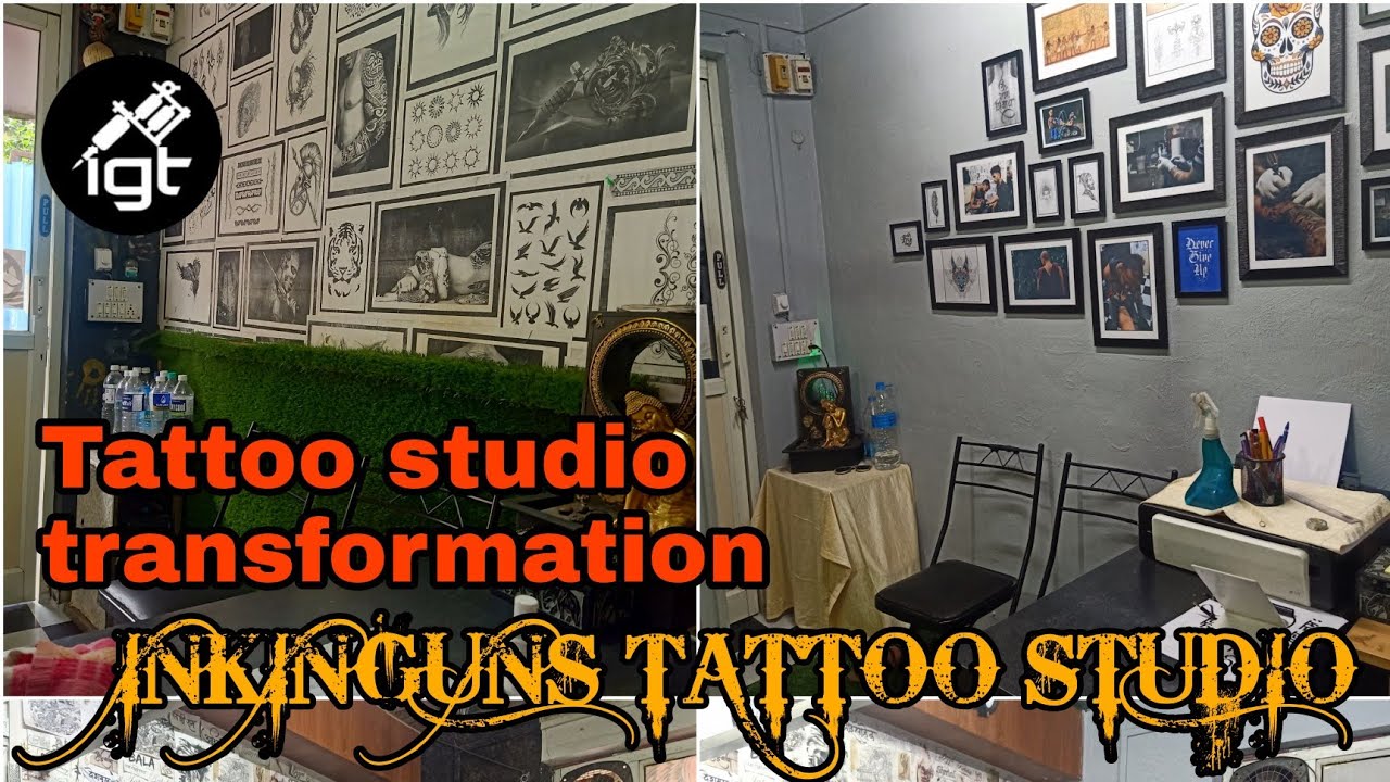 Tattoo studio tour • Tattoo studio transformation • Make over of mini tattoo studio