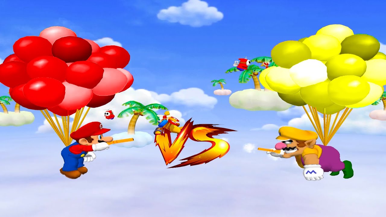 [マリオパーティ5:ミニゲームマリオVsピーチVsワリオVsワルイージ(CPU最強 たつじん)]