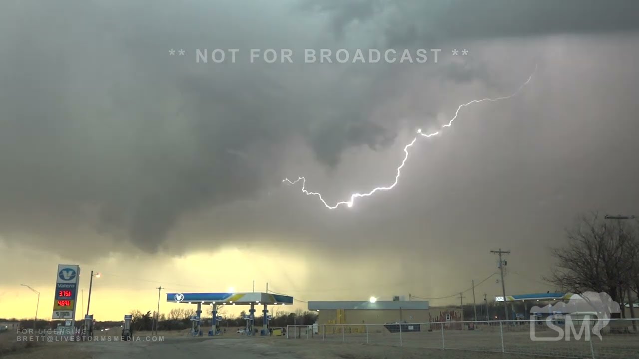 03-17-2022 Marietta, OK - Lightning, Storm Updraft Time Lapse, Small Hail