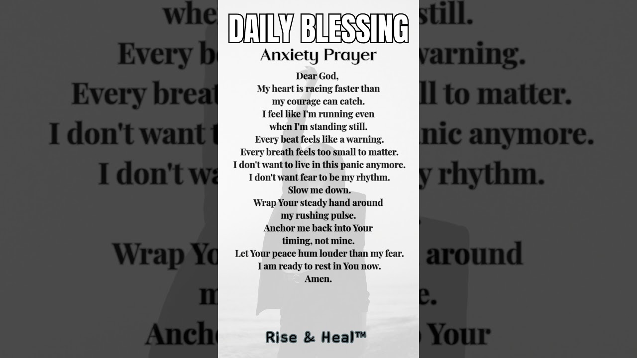 Slow Down My Anxious Heart, God Prayer for Anxiety, Panic Attacks & Rest Self Care &ndash; Rise & Heal&trade;