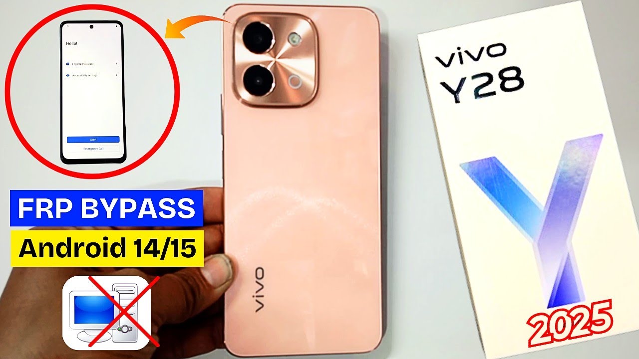Vivo Y28 (V2352) Google/Frp Bypass Android 14/15 Without Pc - Setting Not Opening 2025 New Method