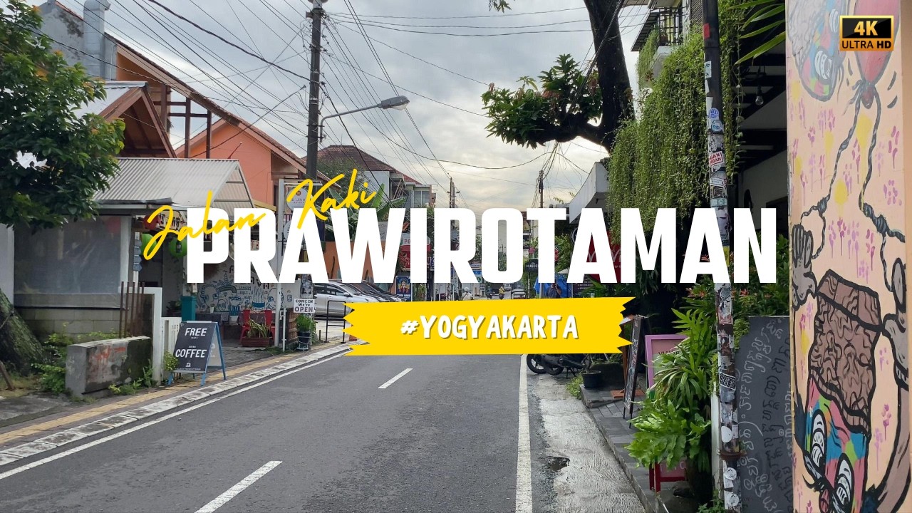 [4K] Explore Prawirotaman: Jalan Kaki Santai di Sabtu Pagi yang Tenang.