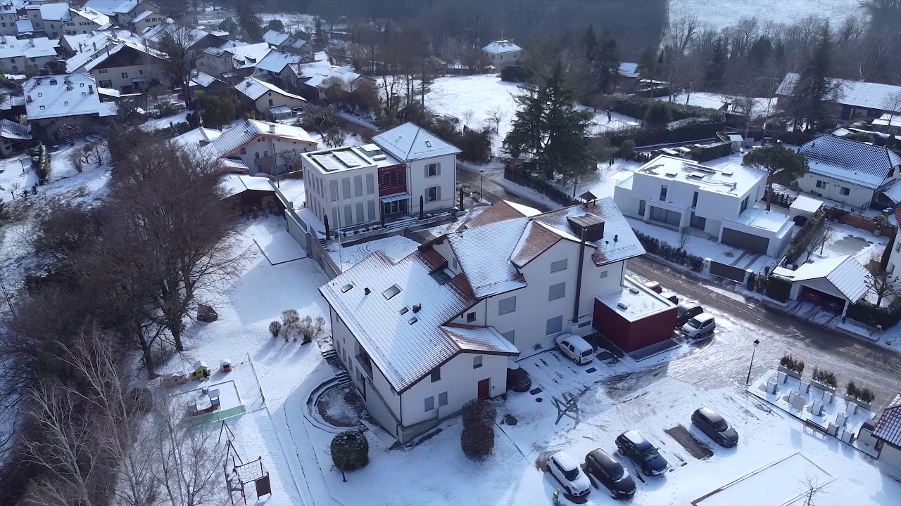 Sézegnin, vue aérienne hiver