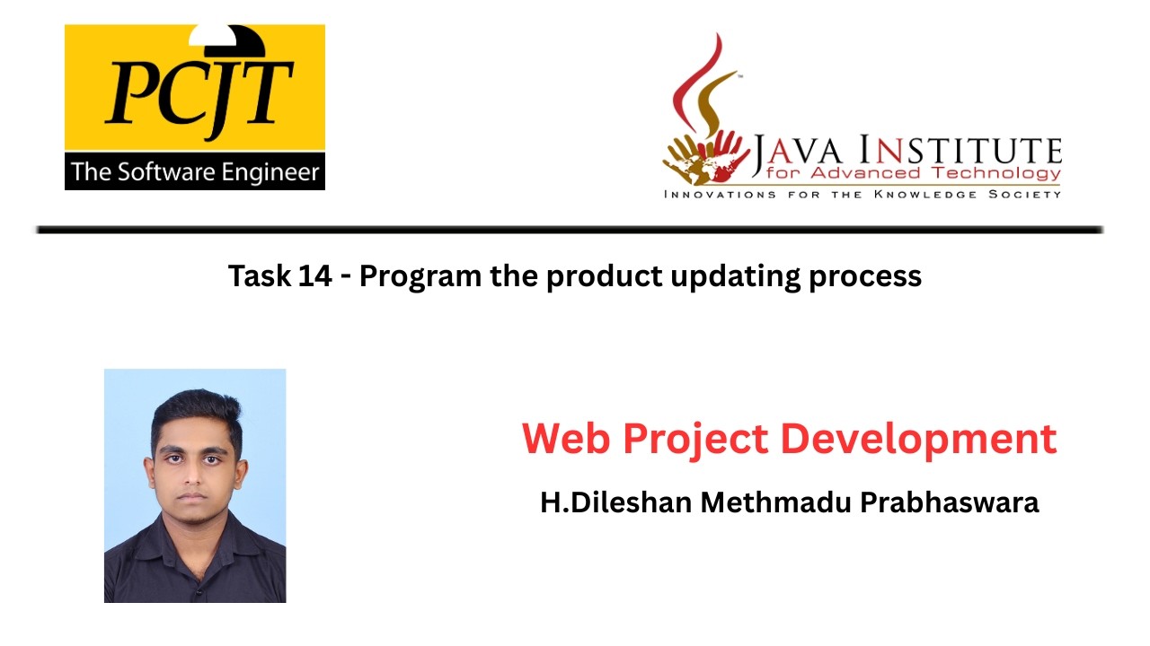 Program the product updating process