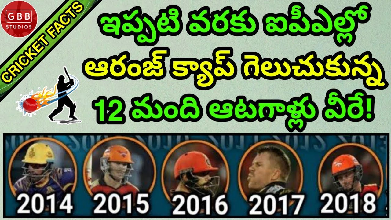 Orange Cap Winners of IPL 2008 to 2019 | Orange Cap Winners List in Telugu