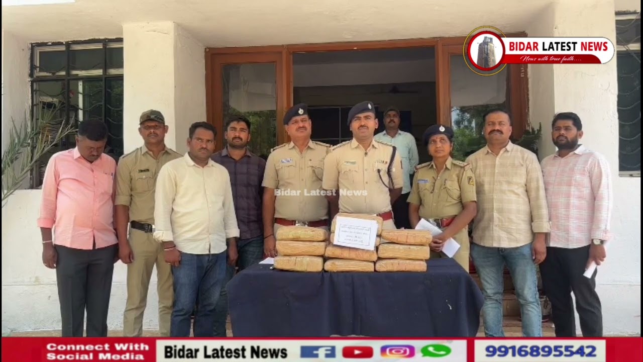 11.775 Kg Cannabis Recovered In Bidar, Two Accused Sent To Judicial Custody