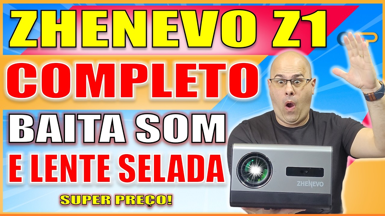PROJETOR ZHENEVO Z1: FULLHD COMPLETO PERFEITO PARA SEU CINEMA EM CASA GASTANDO POUCO! Geek382