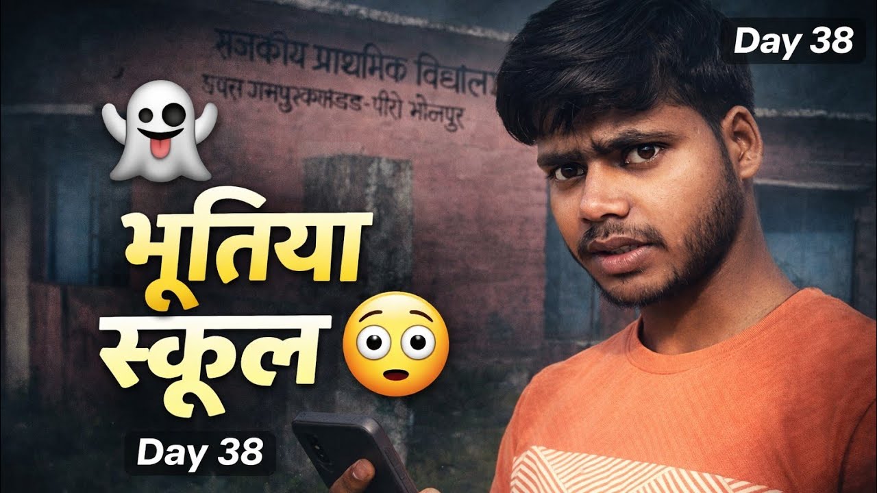 भूतिया स्कूल 😳 | रात में स्कूल के अंदर क्या देखा? | Day 38 | Village Vlog | Manindra singh vlogs 