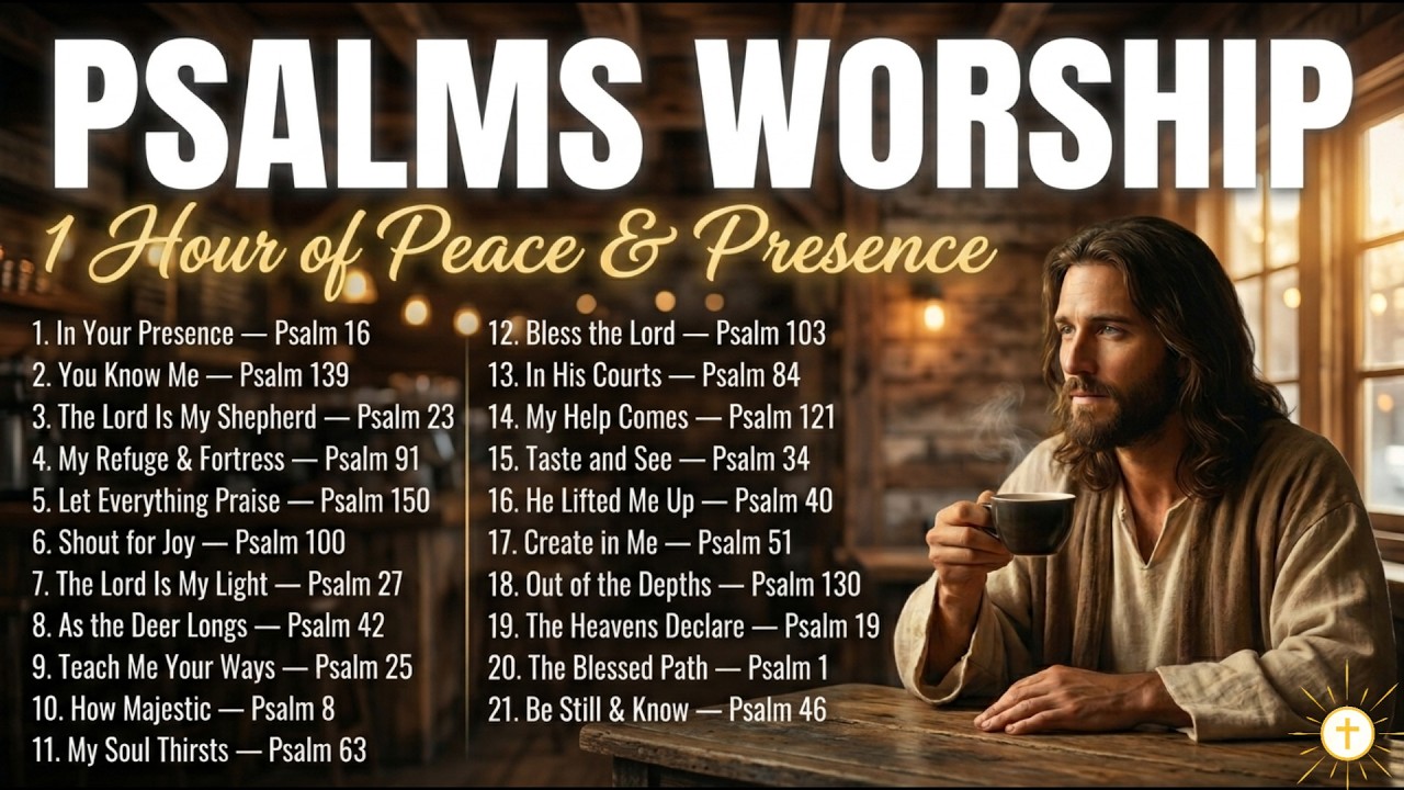 Peaceful Christian Acoustic Cafe ☕ Psalms for Study & Work | Gentle Gospel Background Music