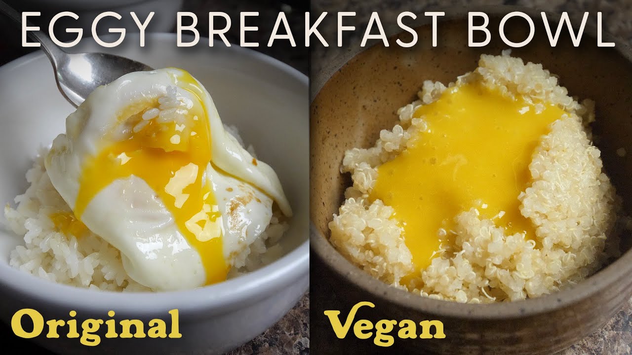 Easy & Eggy Korean Breakfast Bowl 🍳 Original VERSUS Vegan Recipes!