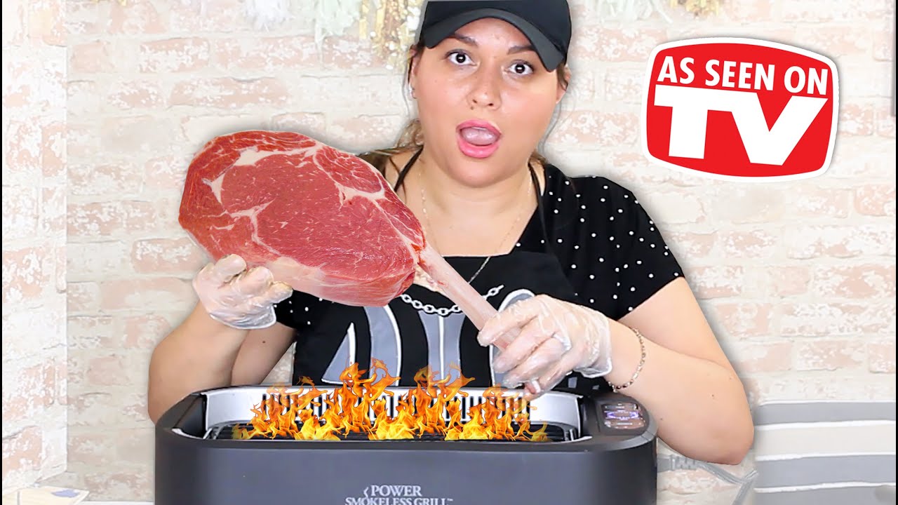 Tomahawk Steak Grilled On The Power Smokeless Grill