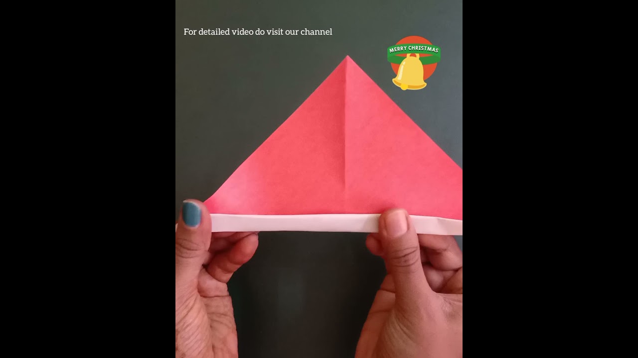 Origami Santa cap #shorts