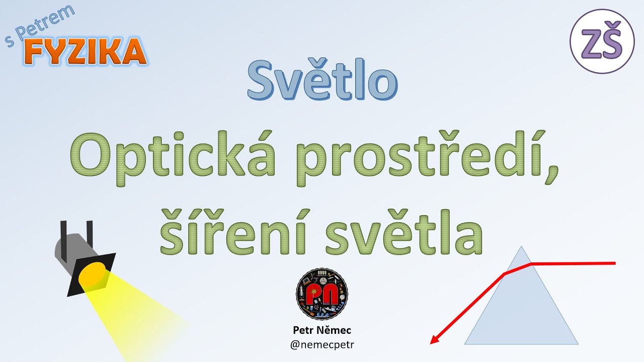Optická prostředí, šíření světla - fyzika 7 ZŠ