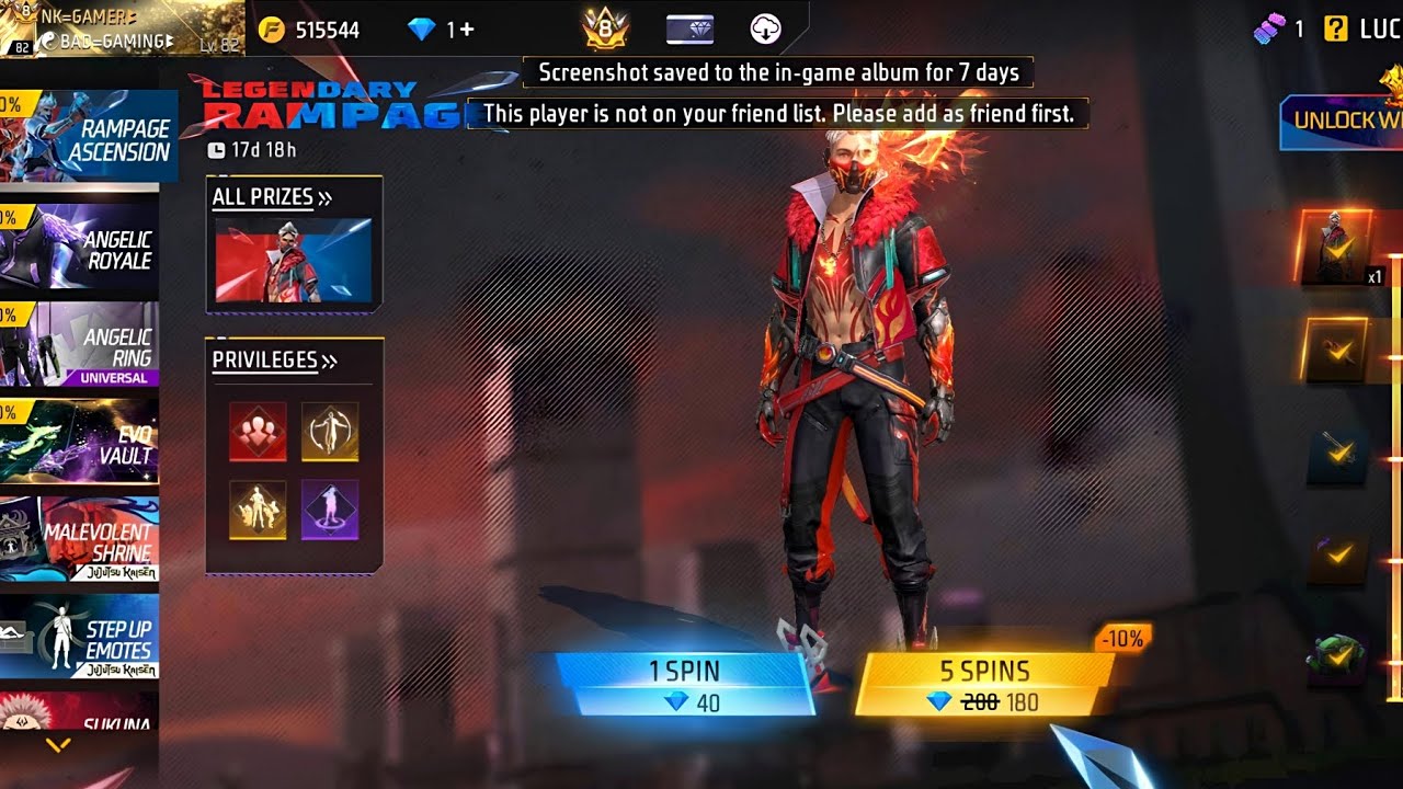 Free fire,new token Tower event Rampage bundle return,😱,#ffviral 