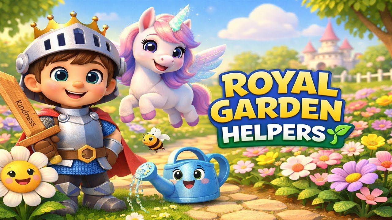 The Royal Garden Helpers 🌱👑 | Caring Together Helps Everything Grow | Tiny Kingdom Adventures