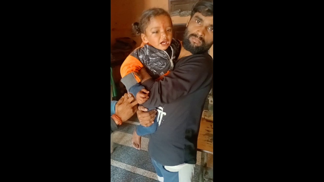 Child crying during injection