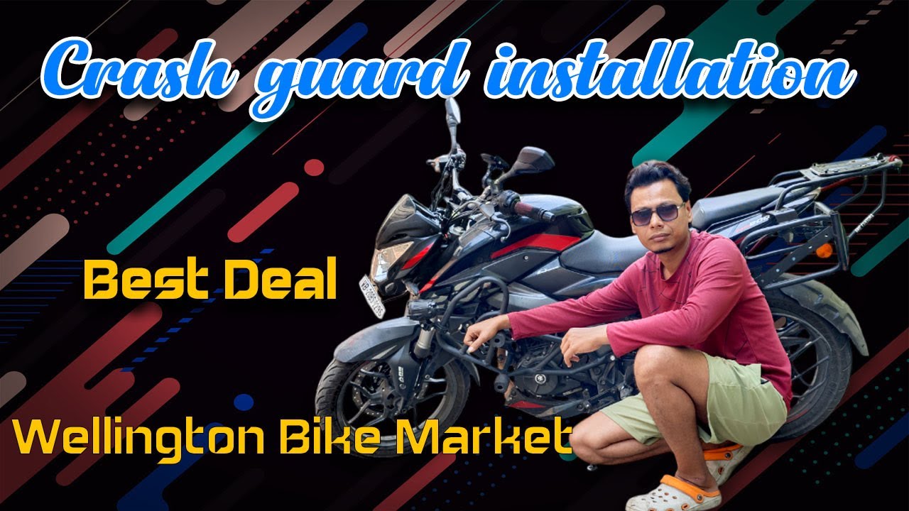 Crash Guard Installation on Bajaj pulsar ns 200 BS6  Wellington Bike Market
