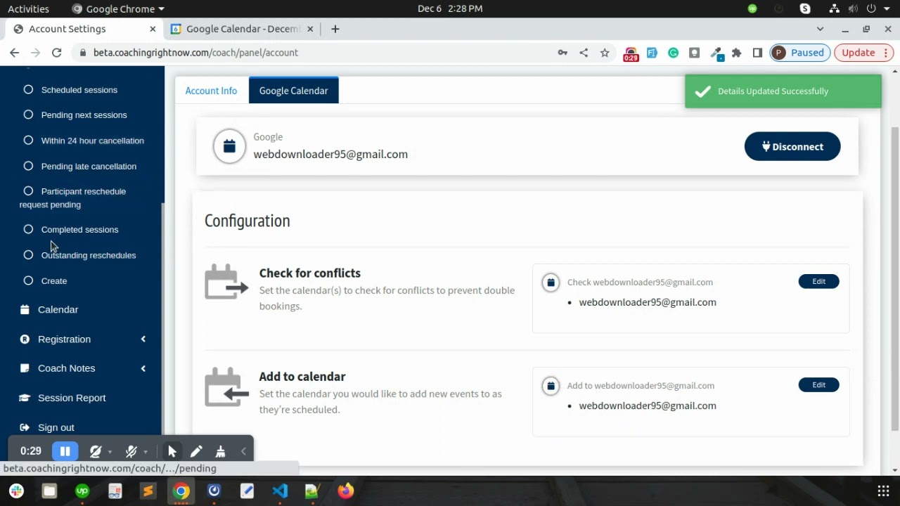 Google Calendar Demo