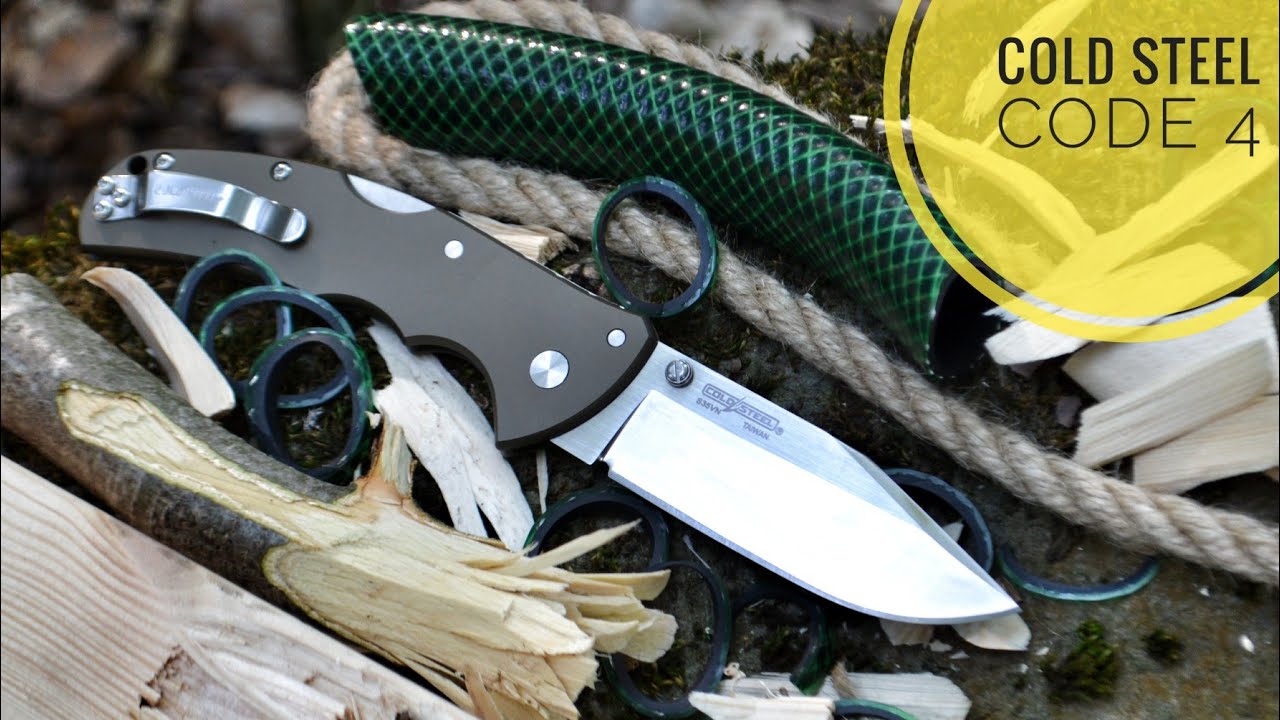 Нож Cold Steel Code 4 Clip Point тест / test