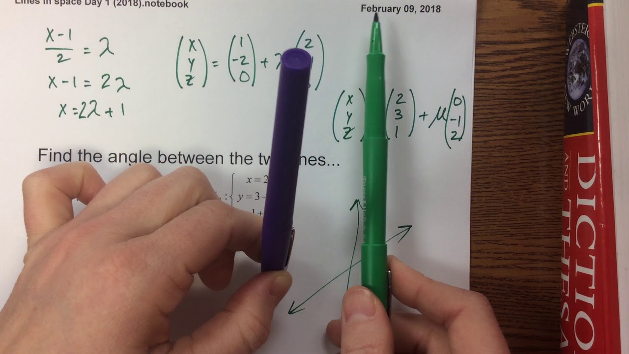 Lines in Space - angle between lines