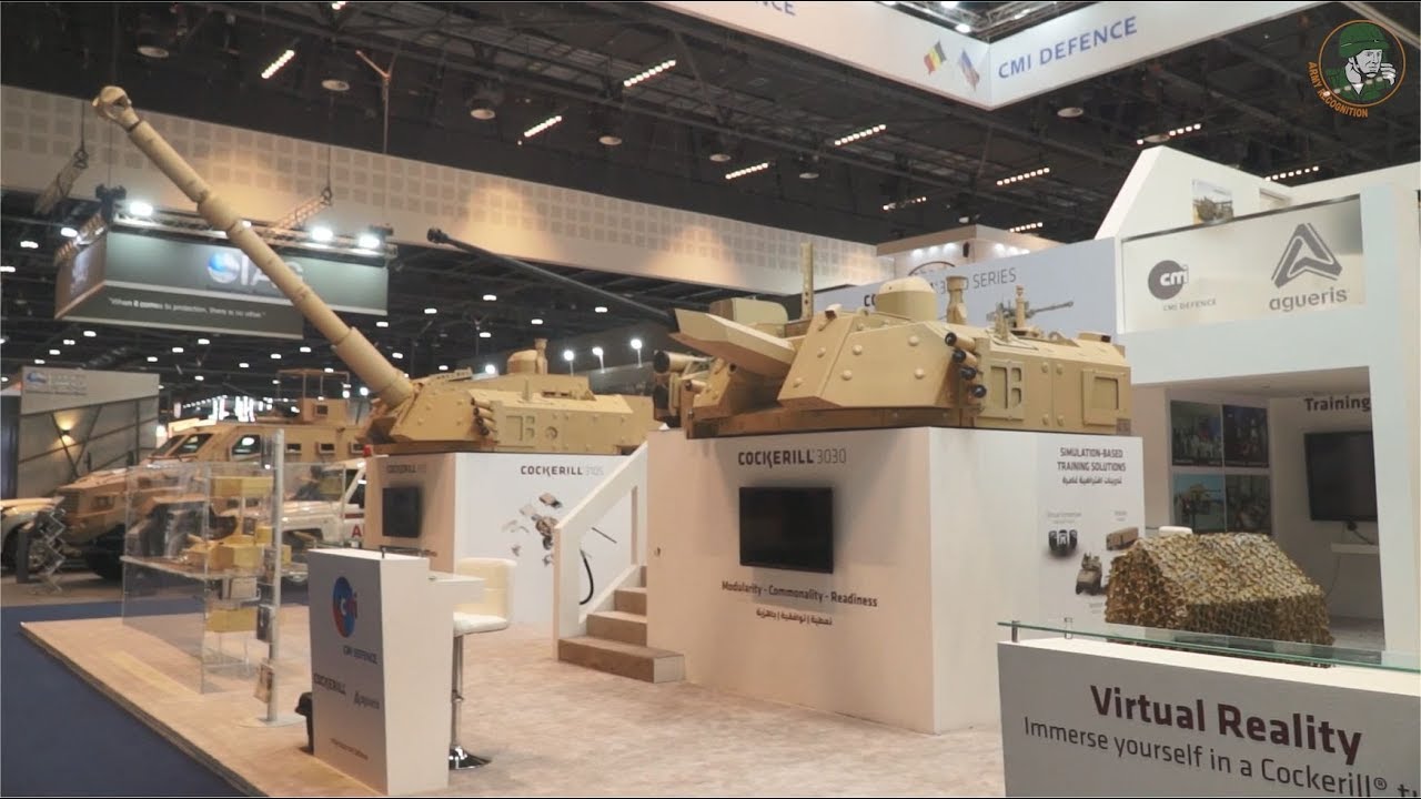 IDEX 2019 CMI Defence full range of weapon stations and turret  new training center