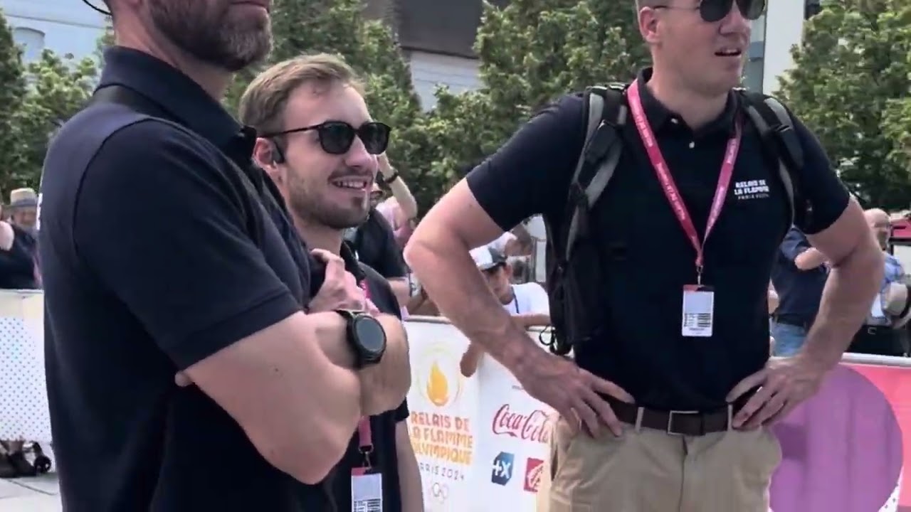 La flamme olympique à Huningue