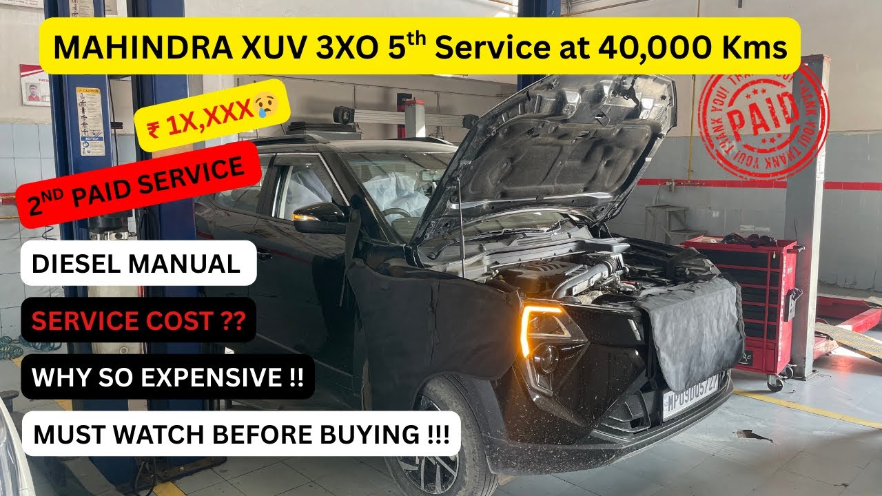 XUV 3XO Diesel 5th Service Cost (40,000 km)|Cost ?? Update ??|#mahindra #mahindraxuv #3xo #service