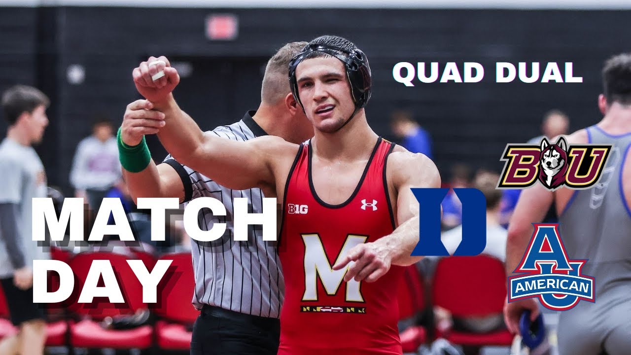 Wrestling Match Day Vlog: Maryland vs Duke, Bloomsburg, and American