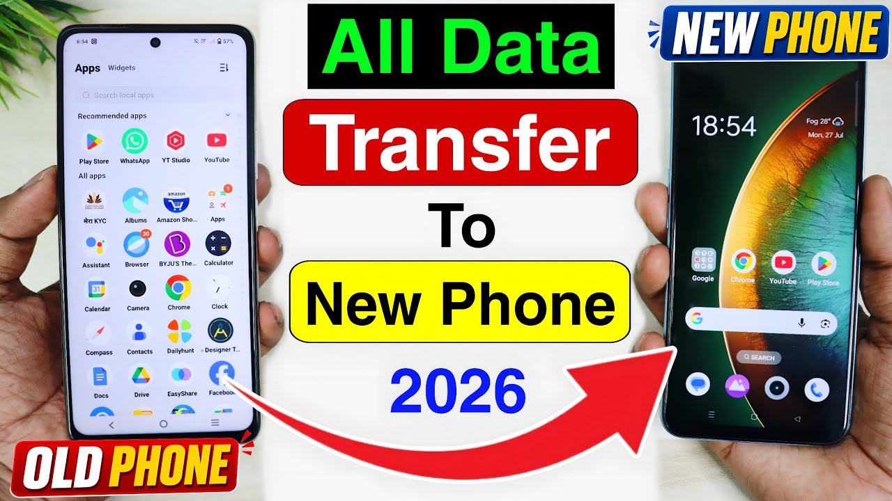 📲 How to transfer data from android to android | How transfer data old phone to new phone