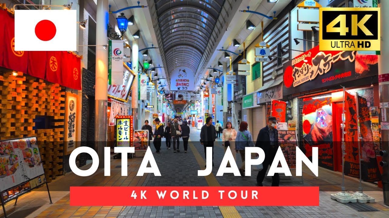 OITA 2024 - Japan walk, Oita & Beppu Virtual Tour April 2024【4K HDR】