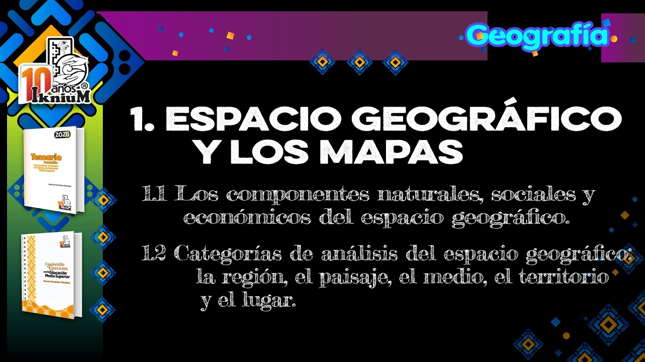 Geograf&iacute;a - Tema 1.1 y 1.2 - IkniuM Media Superior