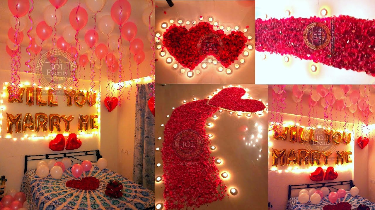 Best Marriage Proposal Ever, Romantic Room Decoration for Wedding Proposal, Balloon Surprise Decor