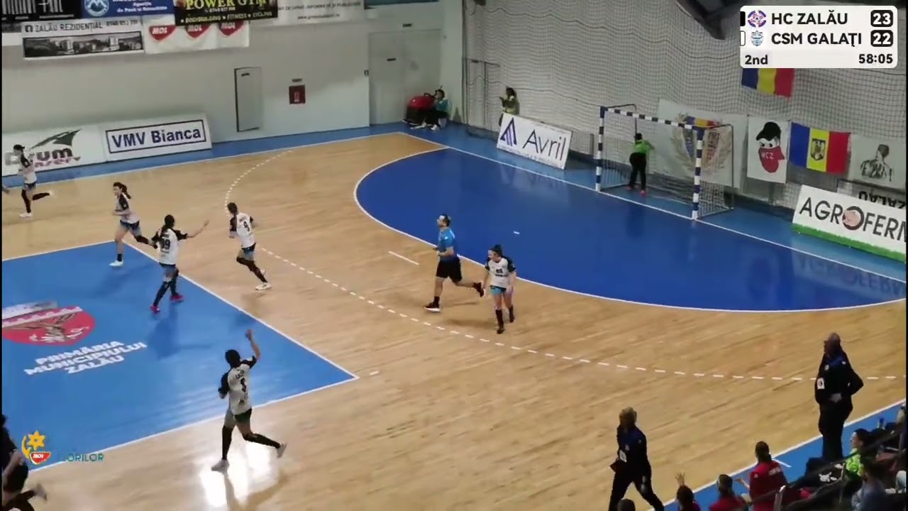 Finalul meciului HC Zalău - CSM Galați 24-24