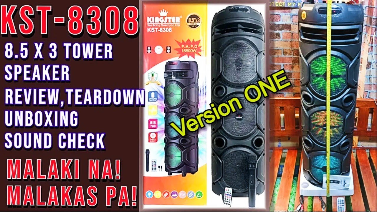 8x3 Bluetooth speaker KST-8308 Version 1: Sound Check│Review│Unboxing│teardown!