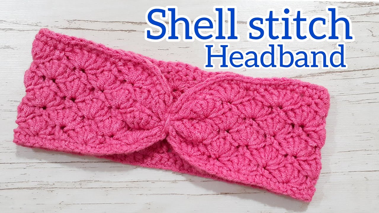 crochet headband: how to crochet a shell stitch headband /crochet headband for women