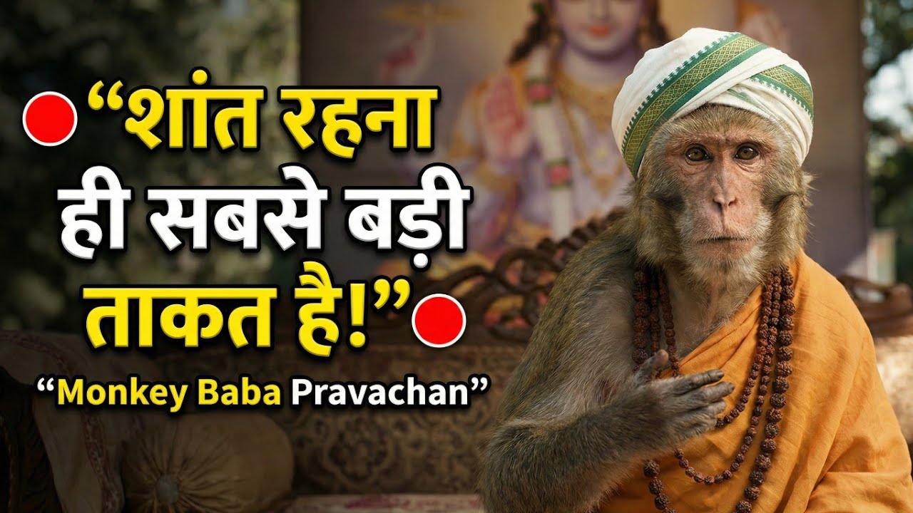 Monkey Baba Pravachan | जीत नहीं, सही जीवन सिखाने वाला ज्ञान#satsang #viral #video 