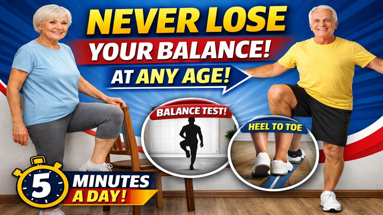 5-Minute Balance Exercises for Seniors | Never Lose Balance After 60 | Senior Fit Secrets
