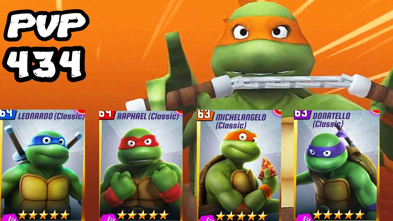 TMNT Legends PVP​​ 434 (Mikey Classic, Leonardo Classic, Donatello Classic, Raphael Classic)