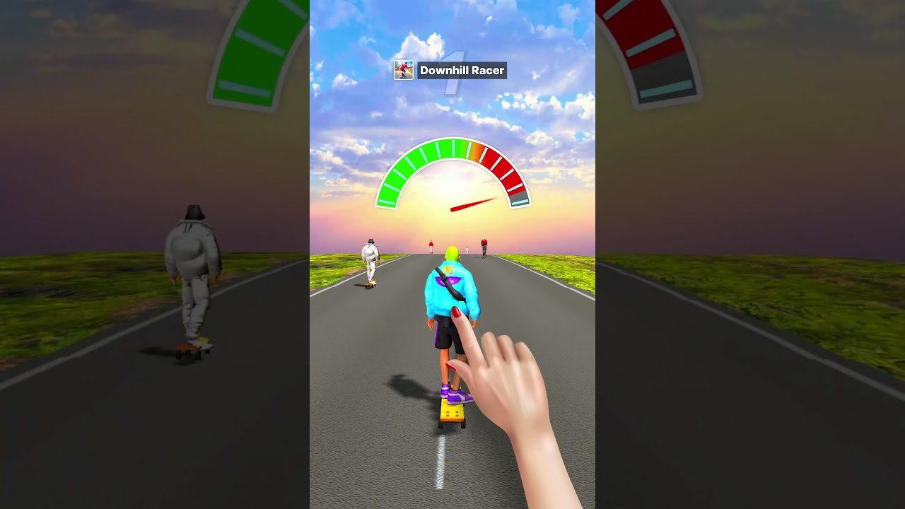 [Game of Supercent]👆Aim for the Best Timing- Downhill Racer