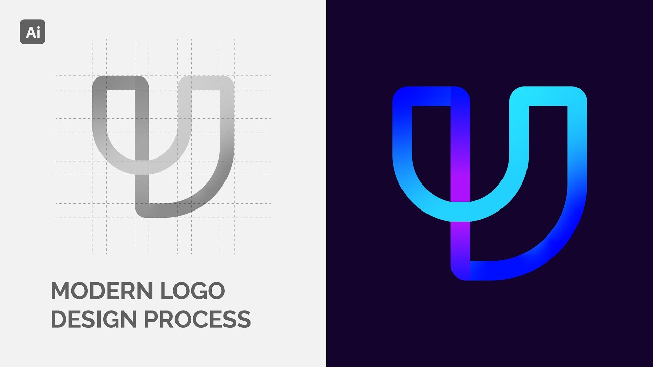 Modern Grid Logo Design | Adobe Illustrator Tutorial