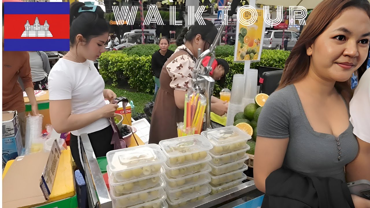 Best Cambodia Street Food Tour 2025 - Relaxing Weekend Walk in Phnom Penh &Beautiful Khmer lifestyle