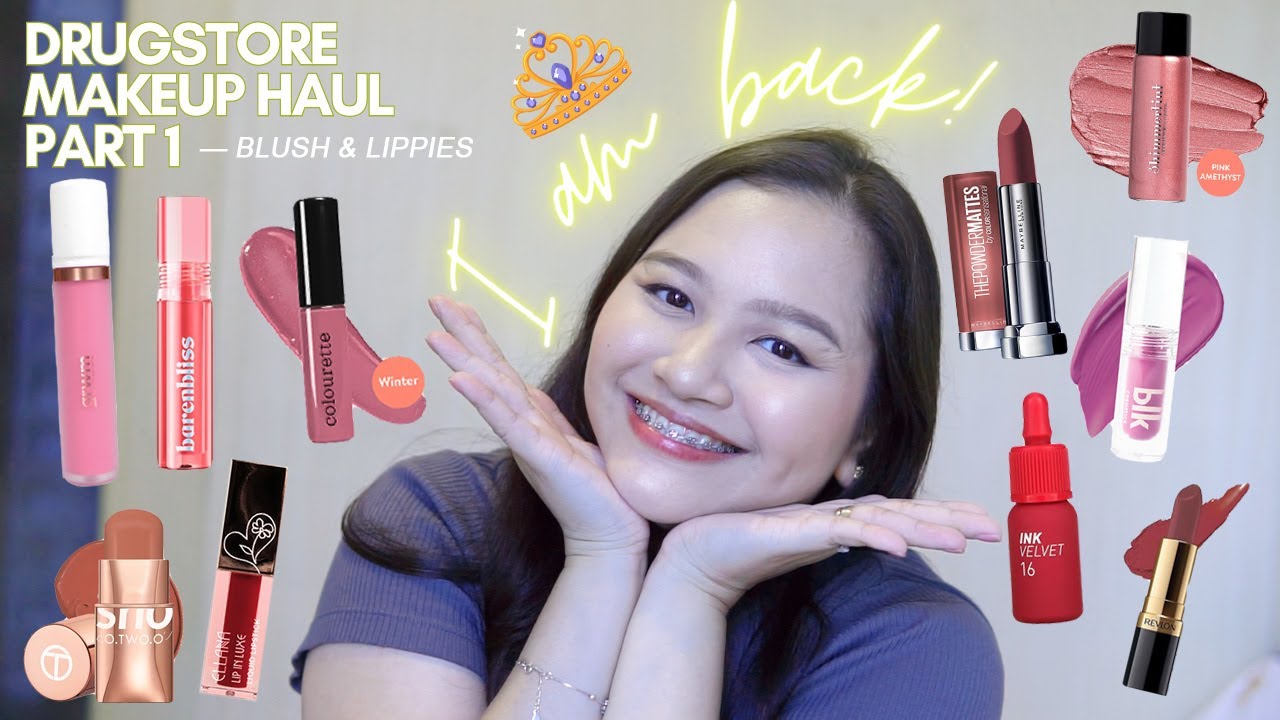 Affordable Local/Drugstore Makeup Haul Part 1: Lippies & Blushes Lahat maganda! Makeup for beginners