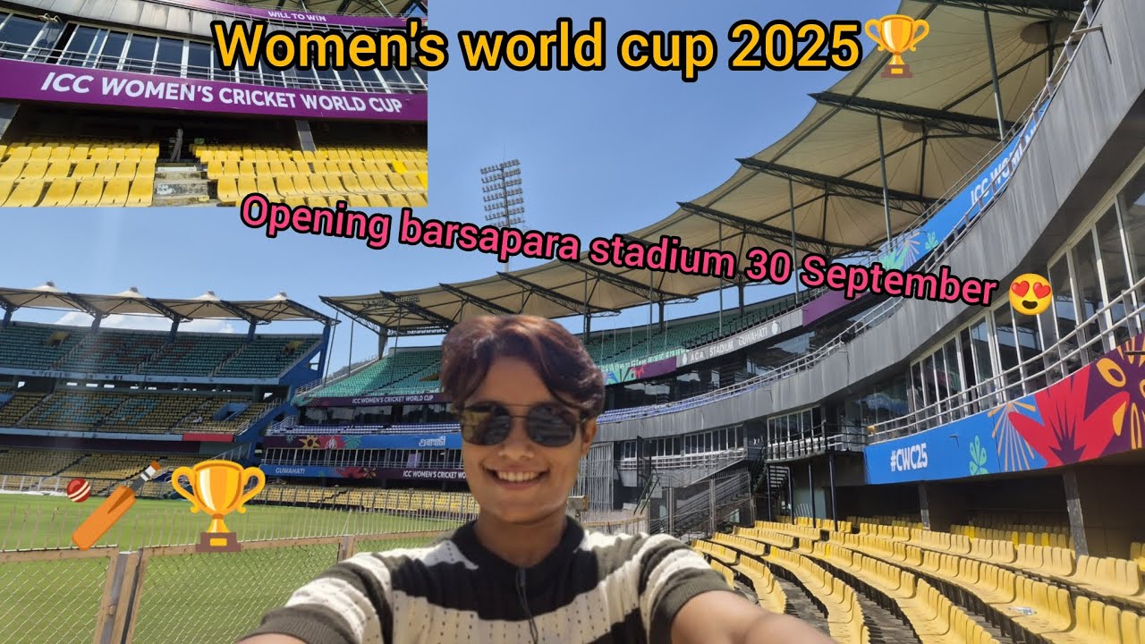 Barsapara Stadium vibes 💜 Women’s World Cup 2025 opening on 30 Sept! 🏏🔥 Don’t miss it!